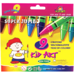 Kid Art Super Jumbo Wax Crayons 9's